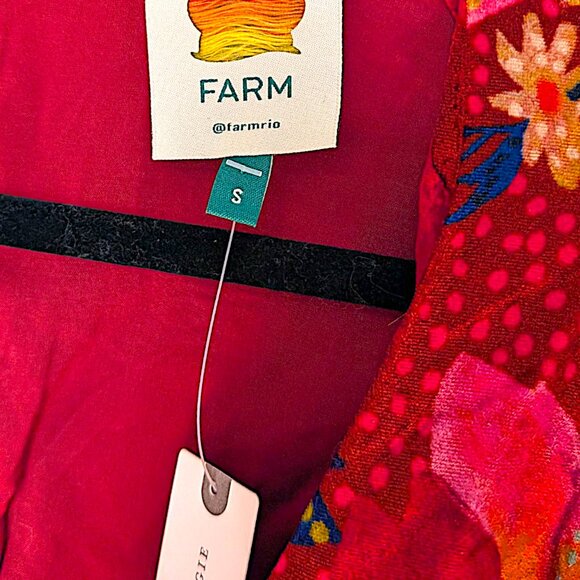 Farm Rio floral multicolour velvet boho hippie jumpsuit W S NWT - Picture 13 of 15